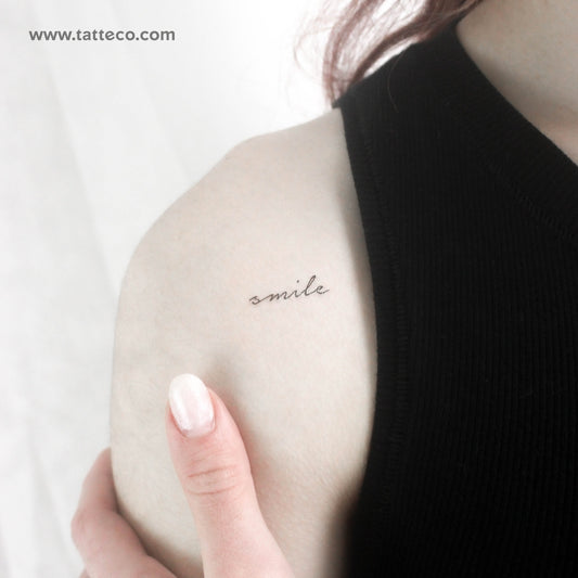 'Smile' Temporary Tattoo - Set of 3