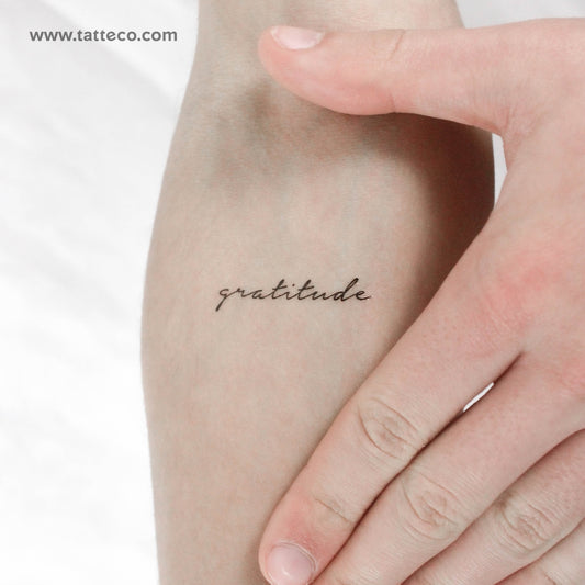 Tatuaje temporal "Gratitud" - Juego de 3