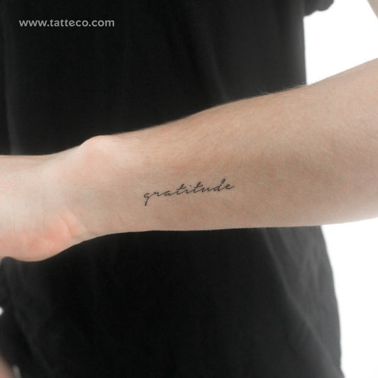 Tatuaje temporal "Gratitud" - Juego de 3