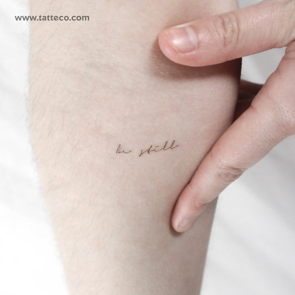 Small Be Still Temporary Tattoo - Set of 3