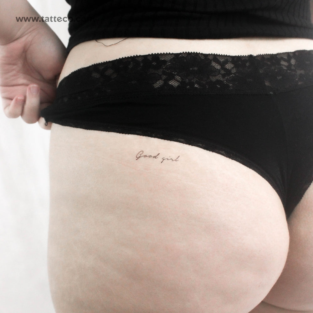 Good Girl Temporary Tattoo - Set of 3