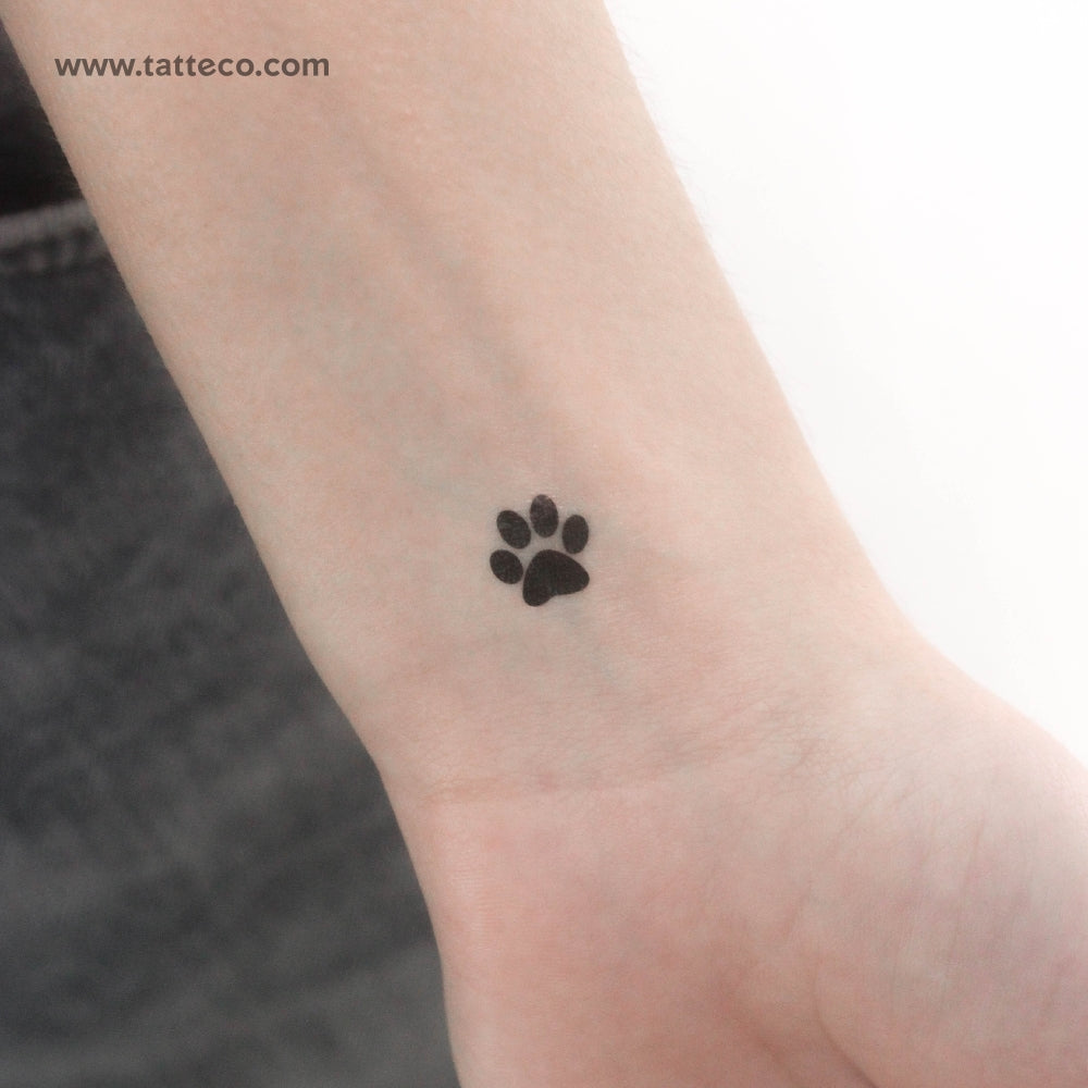Paw Print Temporary Tattoo - Set of 3