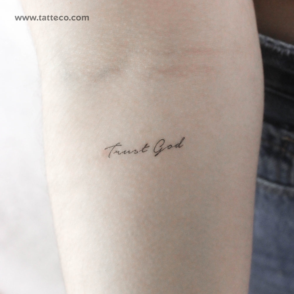 Trust God Temporary Tattoo - Set of 3
