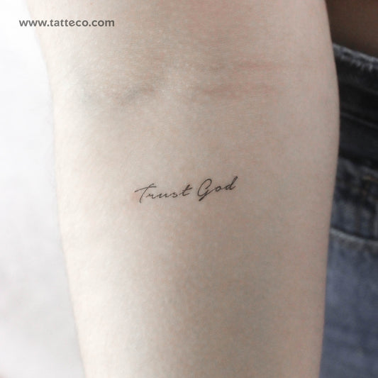 Tatuaje temporal "Confía en Dios" - Juego de 3