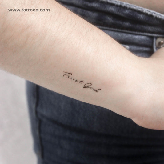 Tatuaje temporal "Confía en Dios" - Juego de 3
