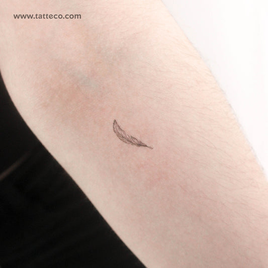 Tatuaje temporal de pluma pequeña - Juego de 3