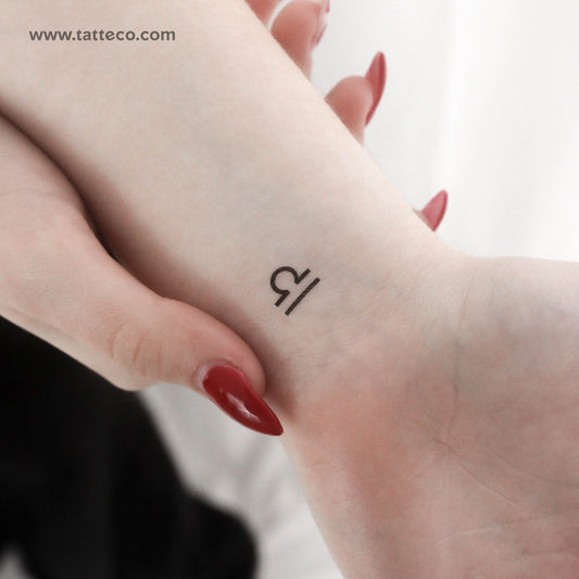 Tatuaje temporal del símbolo del zodiaco Libra - Juego de 3