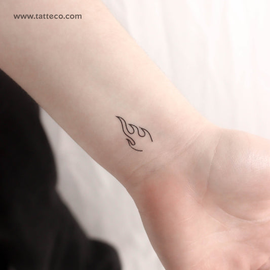 Fire Flame Temporary Tattoo - Set of 3
