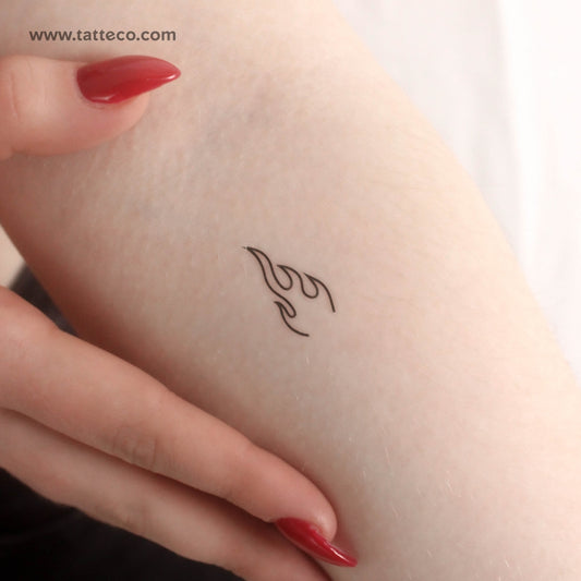 Fire Flame Temporary Tattoo - Set of 3
