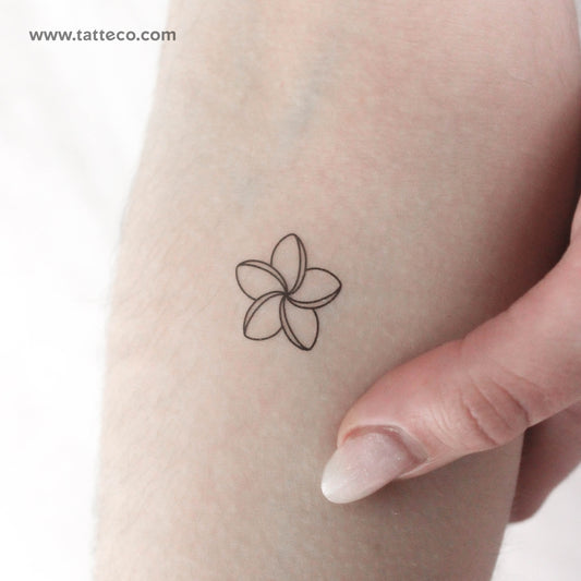 Plumeria Temporary Tattoo - Set of 3