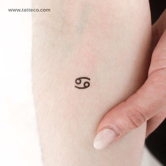 Tatuaje temporal del símbolo del zodiaco Cáncer - Juego de 3