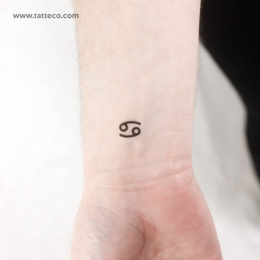 Tatuaje temporal del símbolo del zodiaco Cáncer - Juego de 3