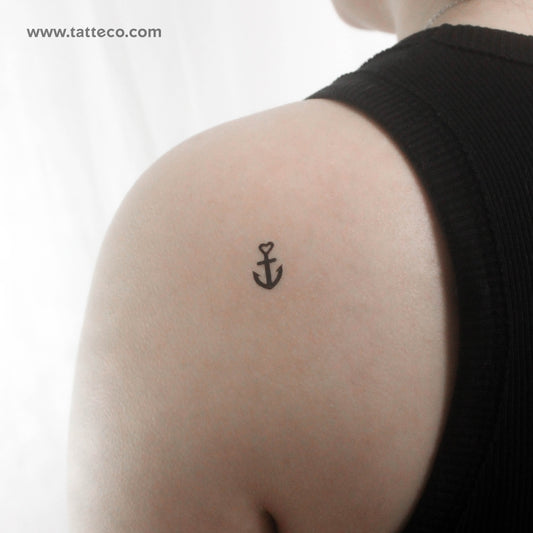 Tatuaje temporal de ancla de amor - Juego de 3