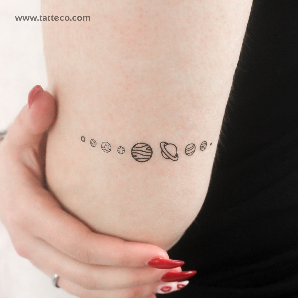 Solar System Temporary Tattoo - Set of 3