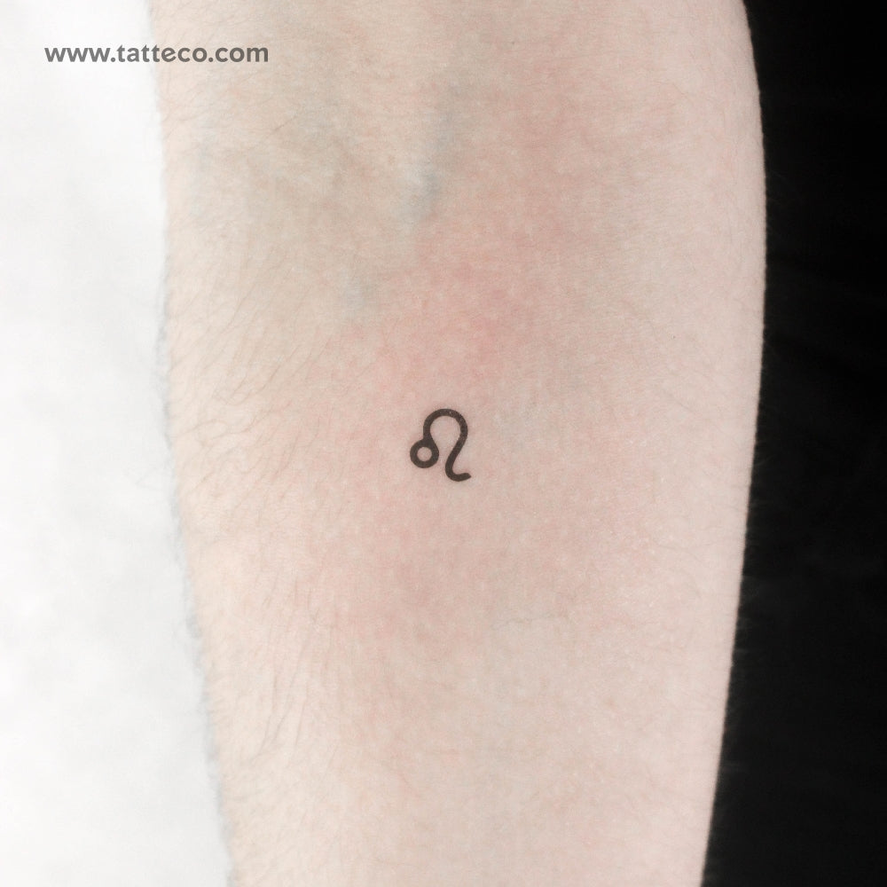 Tatuaje temporal del símbolo del zodiaco Leo - Juego de 3