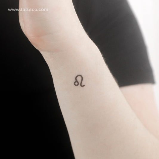 Tatuaje temporal del símbolo del zodiaco Leo - Juego de 3