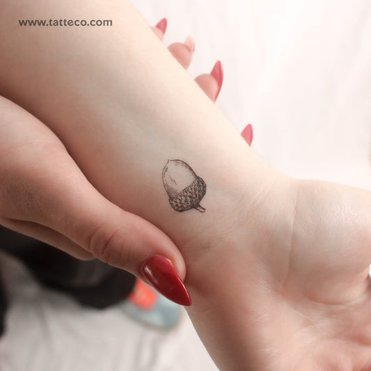 Acorn Temporary Tattoo - Set of 3