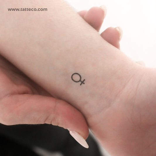 Tatuaje temporal del símbolo del planeta Venus - Juego de 3