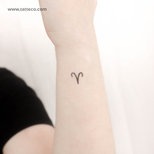Tatuaje temporal del símbolo del zodiaco Aries - Juego de 3