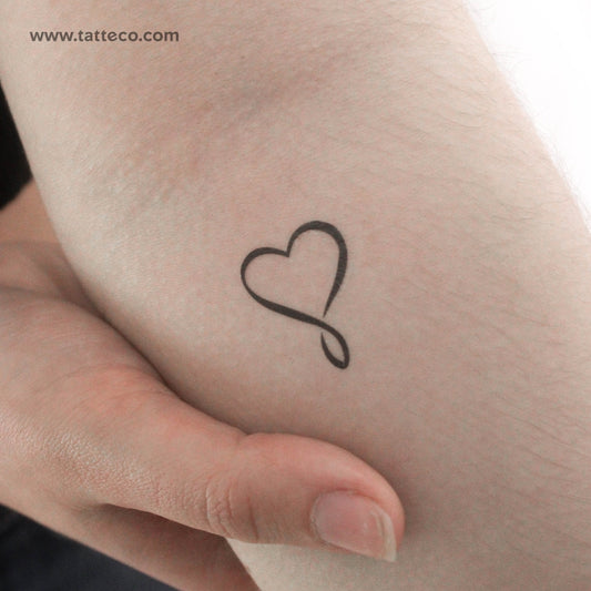 Tatuaje temporal de corazón infinito - Juego de 3