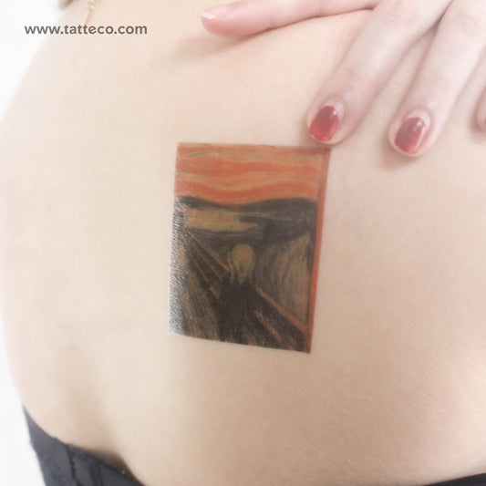 Tatuaje temporal El Grito de Munch - Juego de 3