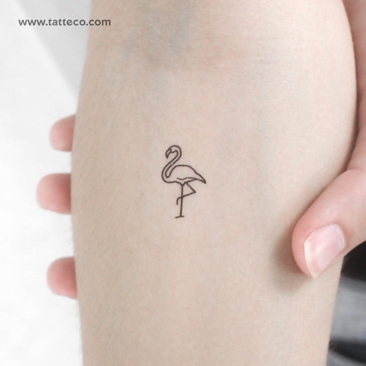 Small Flamingo Temporary Tattoo - Set of 3