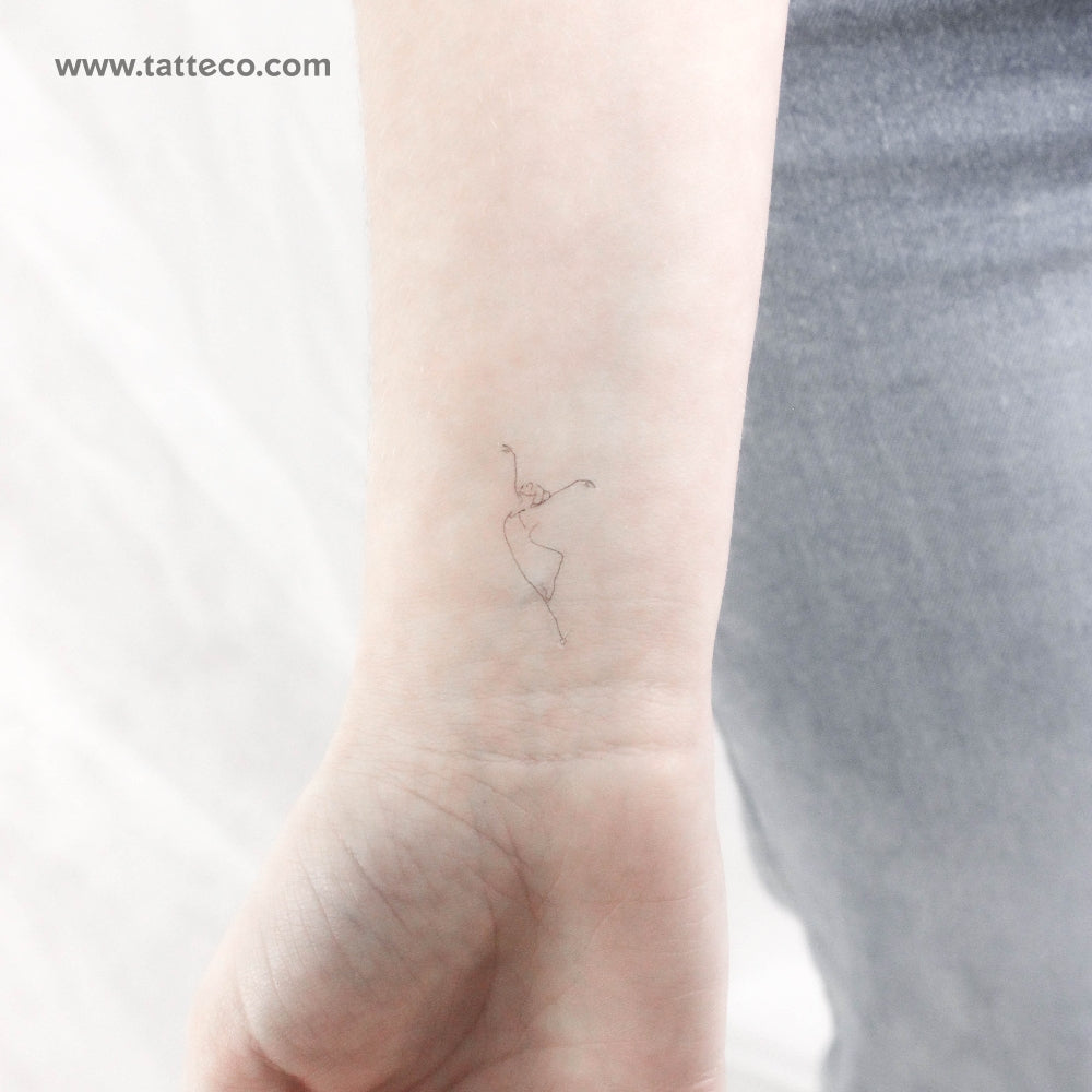 Ballet Dancer Temporary Tattoo - Set of 3