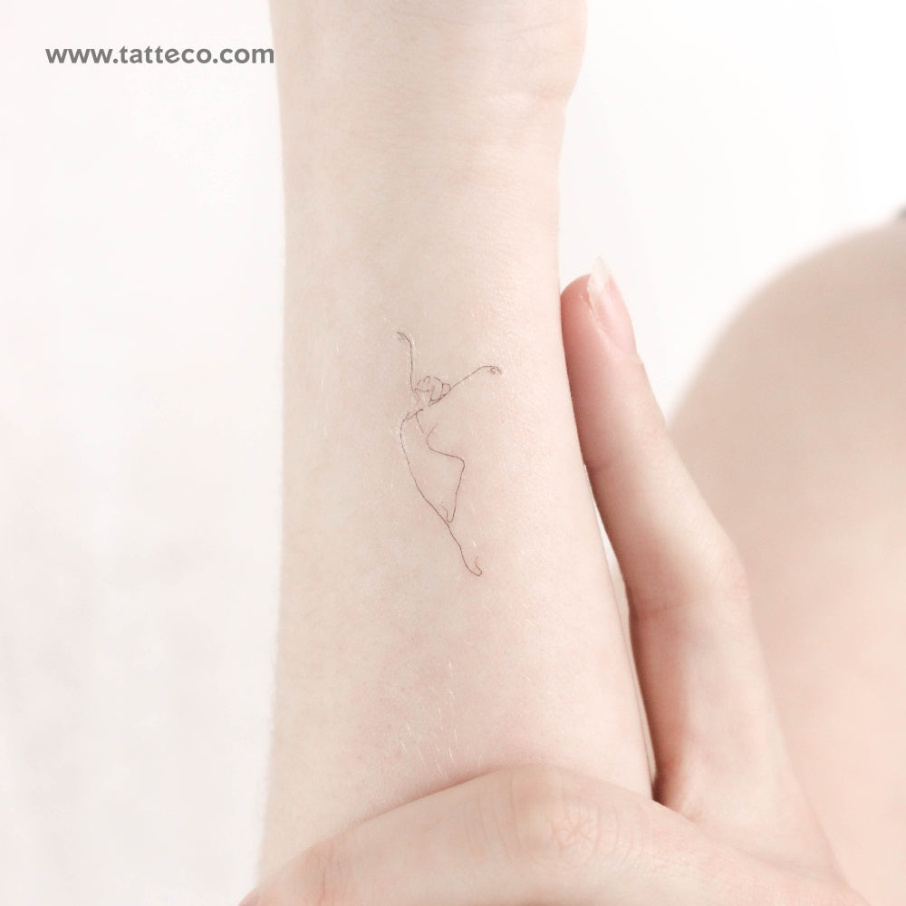 Ballet Dancer Temporary Tattoo - Set of 3