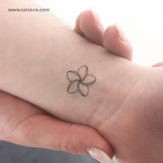 Plumeria Temporary Tattoo - Set of 3