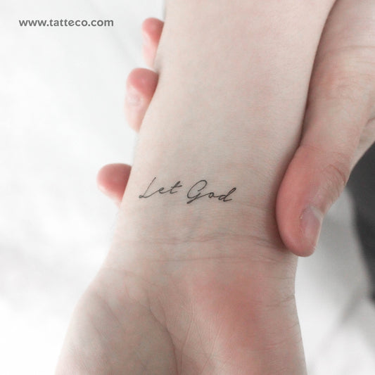 Tatuaje temporal "Let God" - Juego de 3