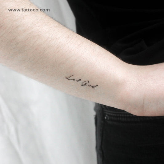 Tatuaje temporal "Let God" - Juego de 3