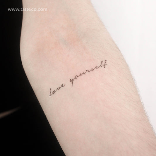 Tatuaje temporal "Ámate a ti mismo" - Juego de 3
