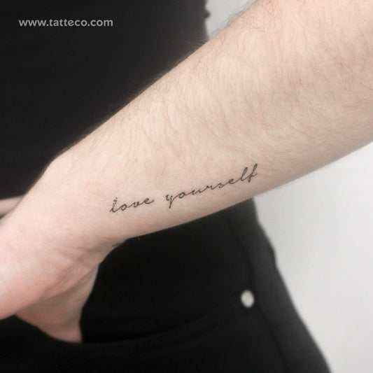 Tatuaje temporal "Ámate a ti mismo" - Juego de 3