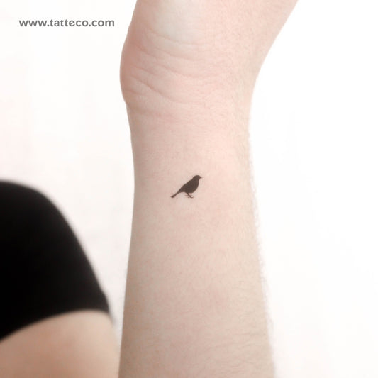 Tatuaje temporal de pájaro en pie (juego de 3)