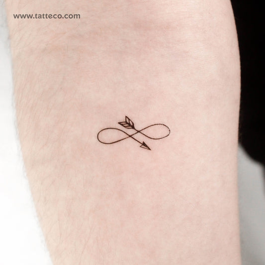 Tatuaje temporal de flecha infinita pequeña (juego de 3)