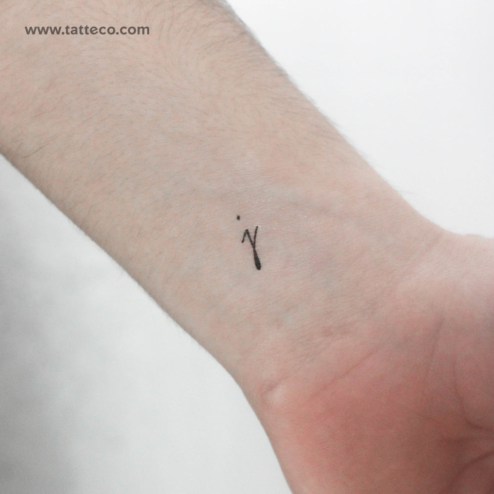 J Handwritten Letter Temporary Tattoo - Set of 3