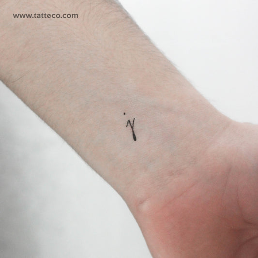 J Handwritten Letter Temporary Tattoo - Set of 3