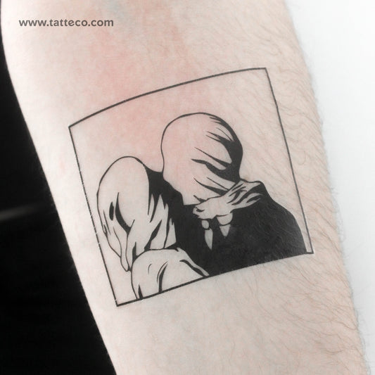 Tatuaje temporal de Los amantes de Magritte (juego de 3)