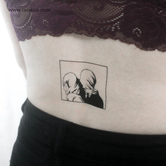 Tatuaje temporal de Los amantes de Magritte (juego de 3)