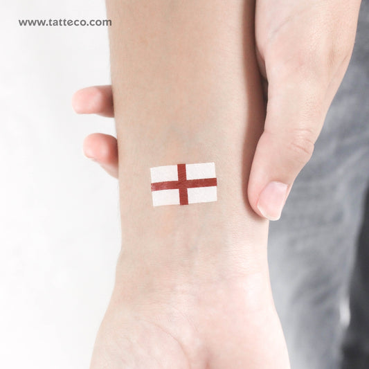 Small England Flag Temporary Tattoo - Set of 3