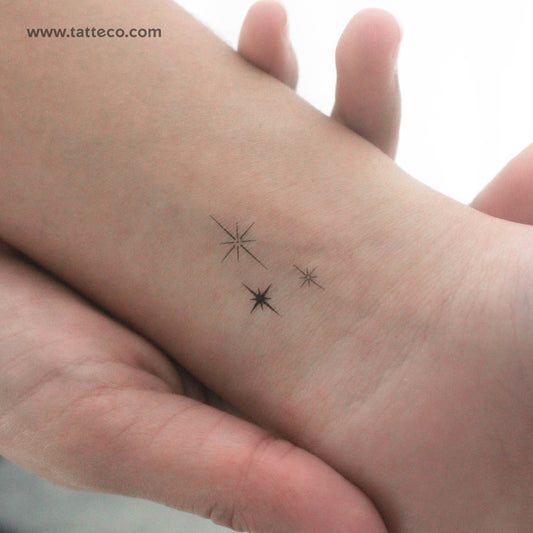 Three Sparkles Temporary Tattoo - Set of 3