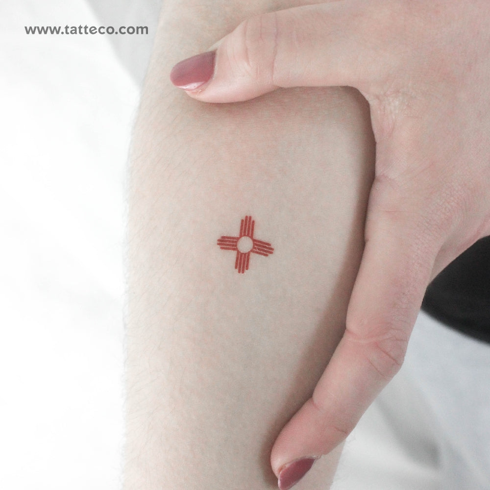 Tatuaje temporal pequeño del sol de Nuevo México (juego de 3)