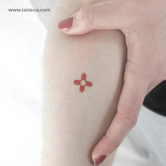Tatuaje temporal pequeño del sol de Nuevo México (juego de 3)