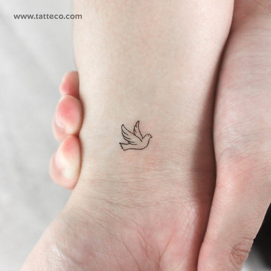 Tiny Dove Temporary Tattoo - Set of 3
