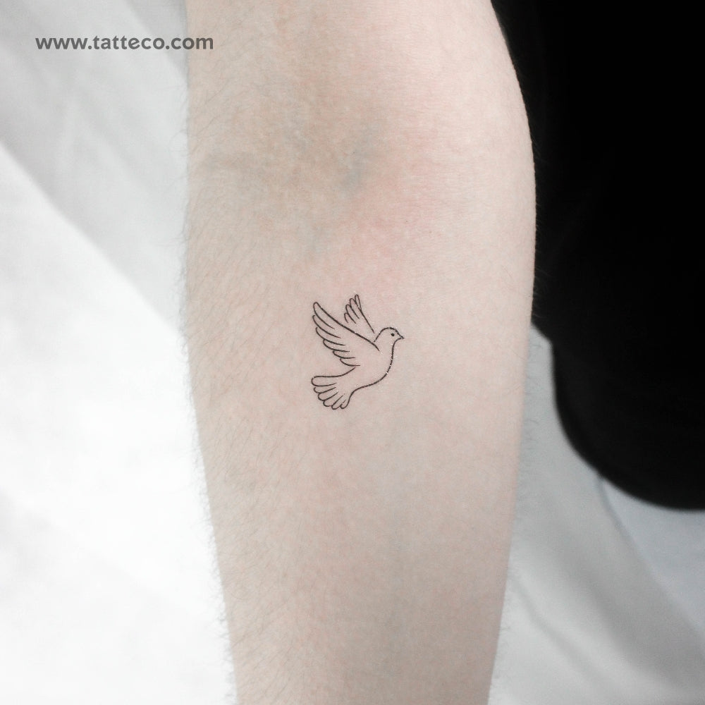 Tatuaje temporal de paloma - Juego de 3