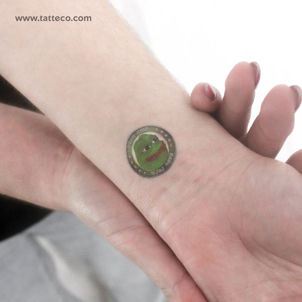 Pepecoin Temporary Tattoo - Set of 3