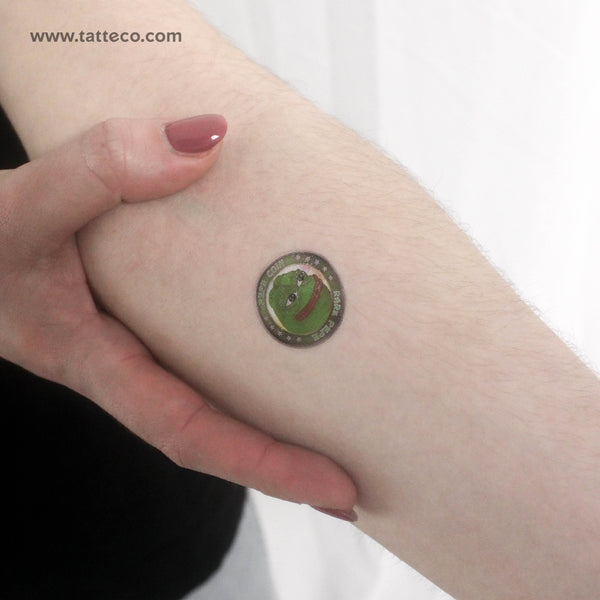 Pepecoin Temporary Tattoo - Set of 3