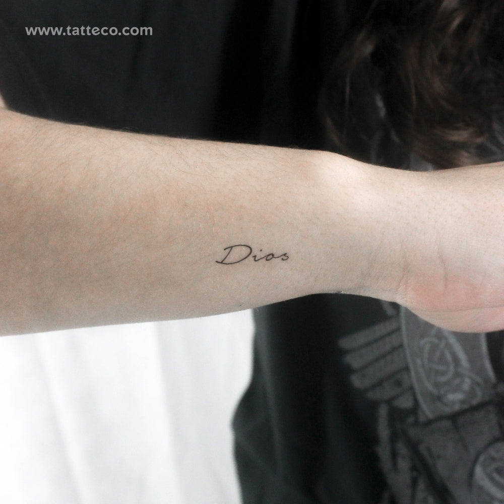 Dios Temporary Tattoo - Set of 3