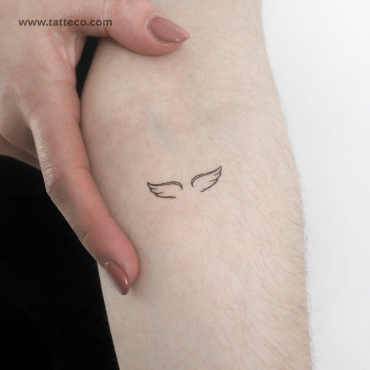 Small Wing Couple Temporary Tattoo - Set of 3