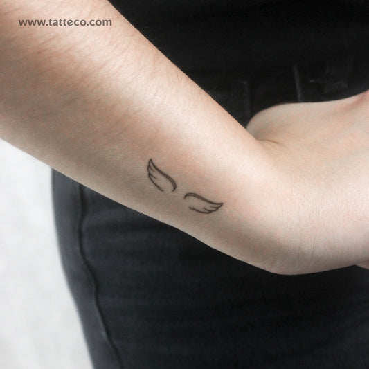 Small Wing Couple Temporary Tattoo - Set of 3